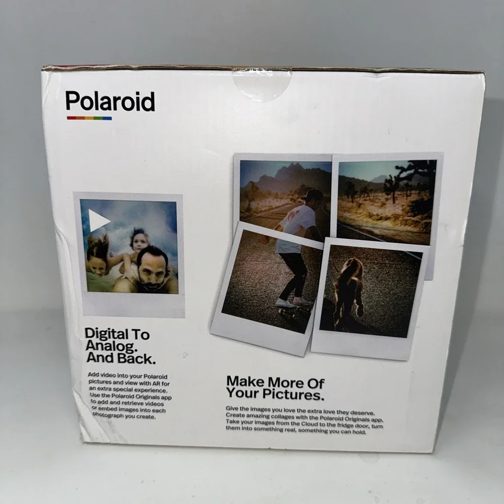 Polaroid Lab Camera Brand New In Box White With Small Rainbow Stripes In Front